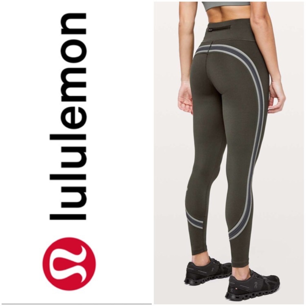 Lululemon Run Crew Tight 
Dark Olive (Size 6)